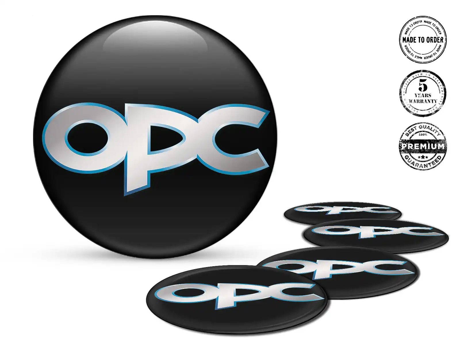 Custom dome stickers Racing Style Sleek Labels